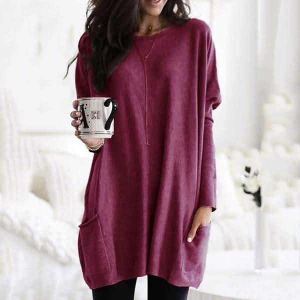 Women Long Sleeve Top Casual Pocket T-Shirt DailySale