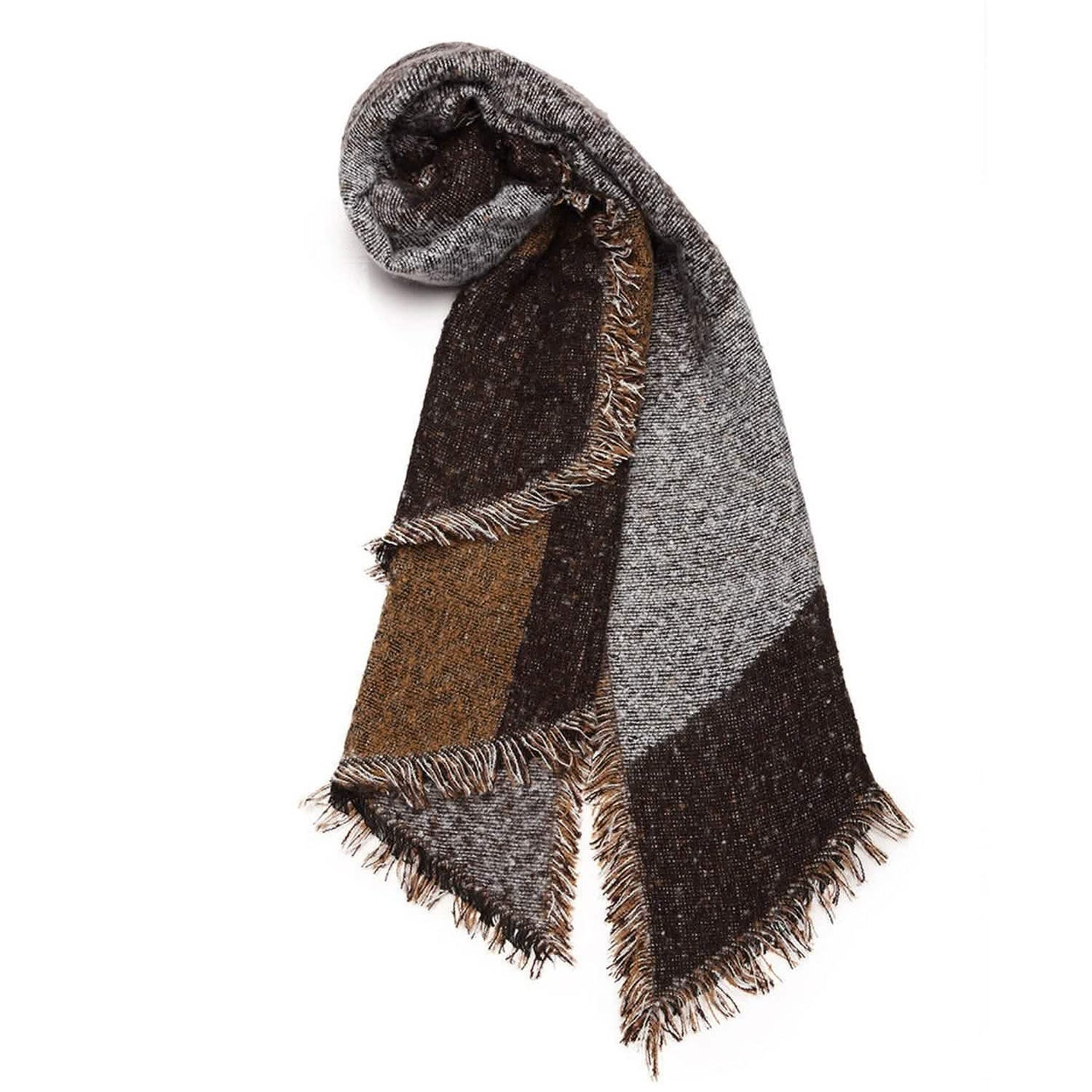 Women Long Soft Knitted Shawl Extra Thick Plaid Blanket Wrap Cape DailySale