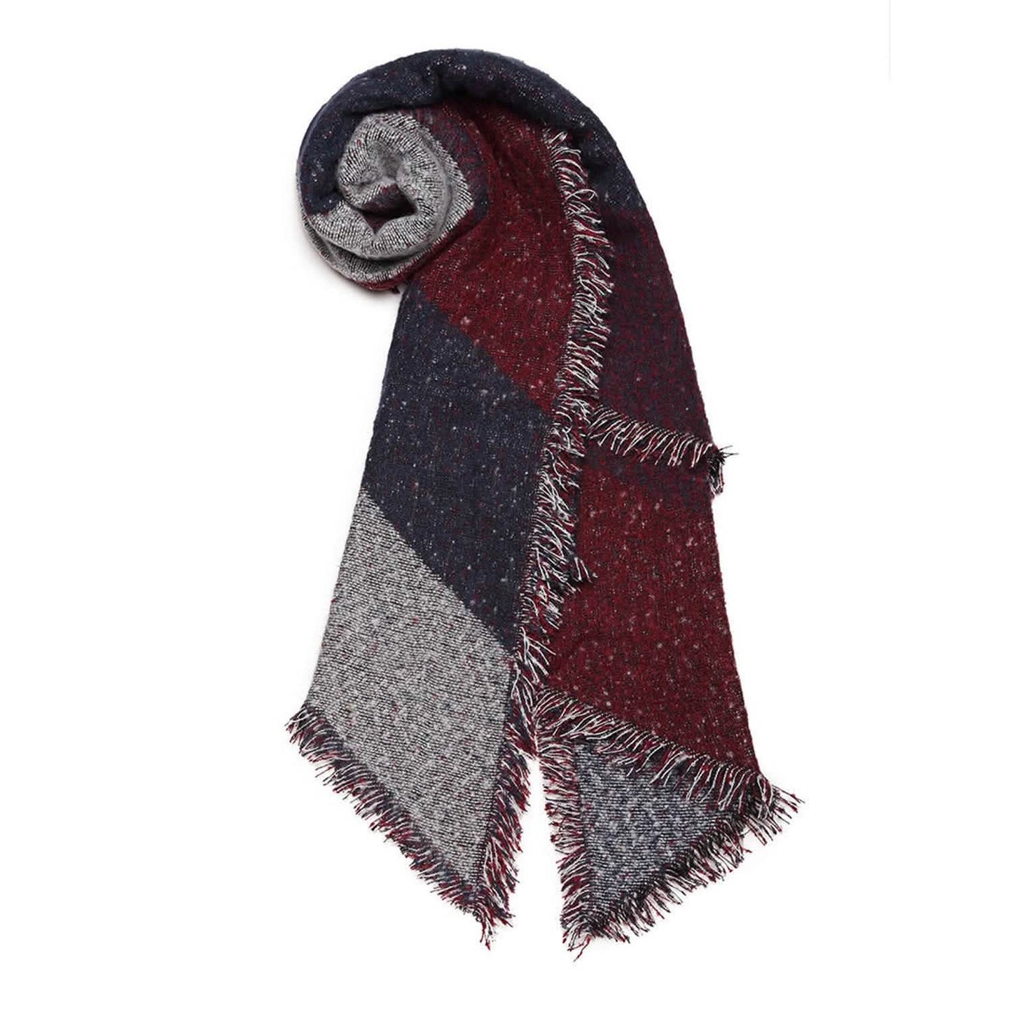 Women Long Soft Knitted Shawl Extra Thick Plaid Blanket Wrap Cape DailySale