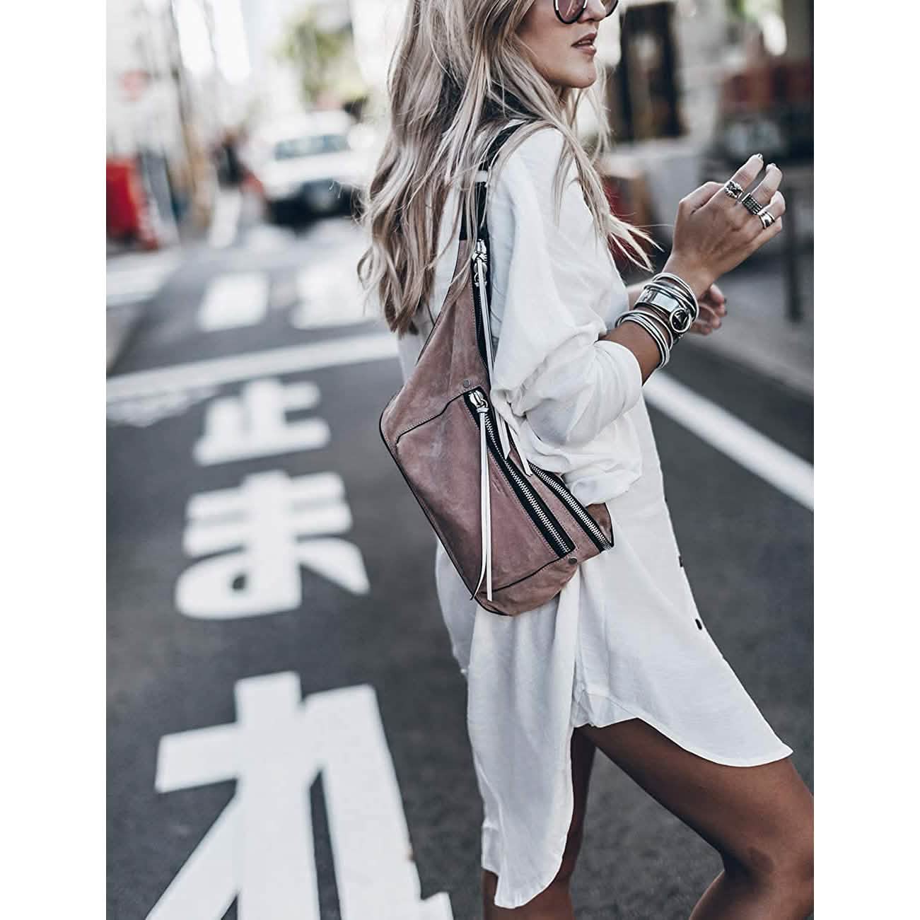 Women Loose Long Sleeve Swimsuit Cover Ups Button Down Beach Shirt DailySale