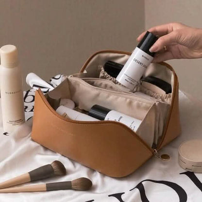 Women Makeup Organizer Toiletry Leather Bag DailySale