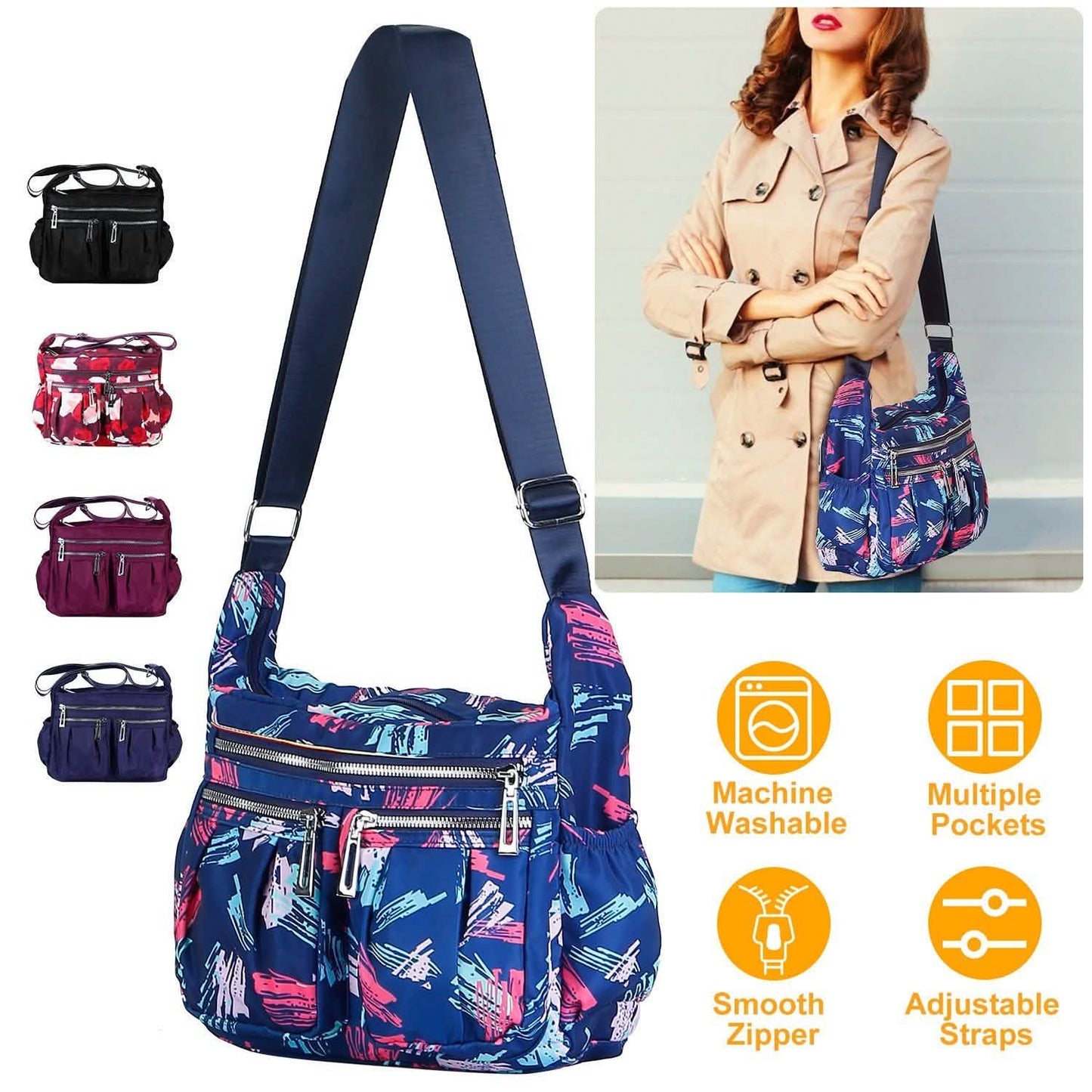 Women Multi-Pocket Shoulder Bag DailySale