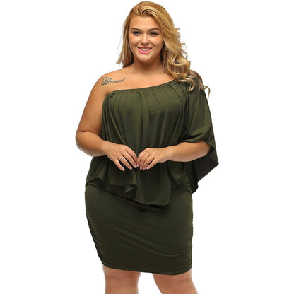 Women Off Shoulder Ruffles Bodycon Mini Dress DailySale