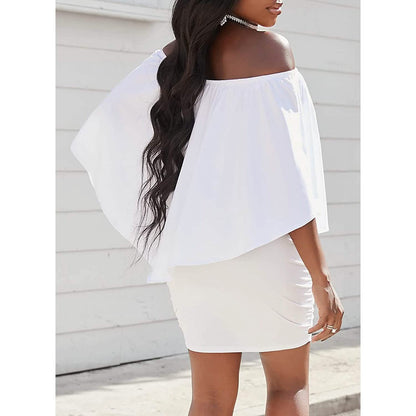 Women Off Shoulder Ruffles Bodycon Mini Dress DailySale