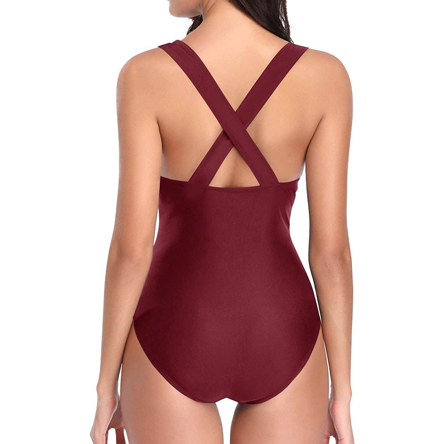 Women One Piece Plunge V Neck Monokini Sexy Hollow Out Swimsuit DailySale
