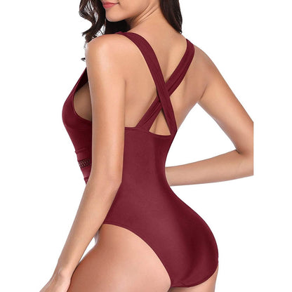 Women One Piece Plunge V Neck Monokini Sexy Hollow Out Swimsuit DailySale