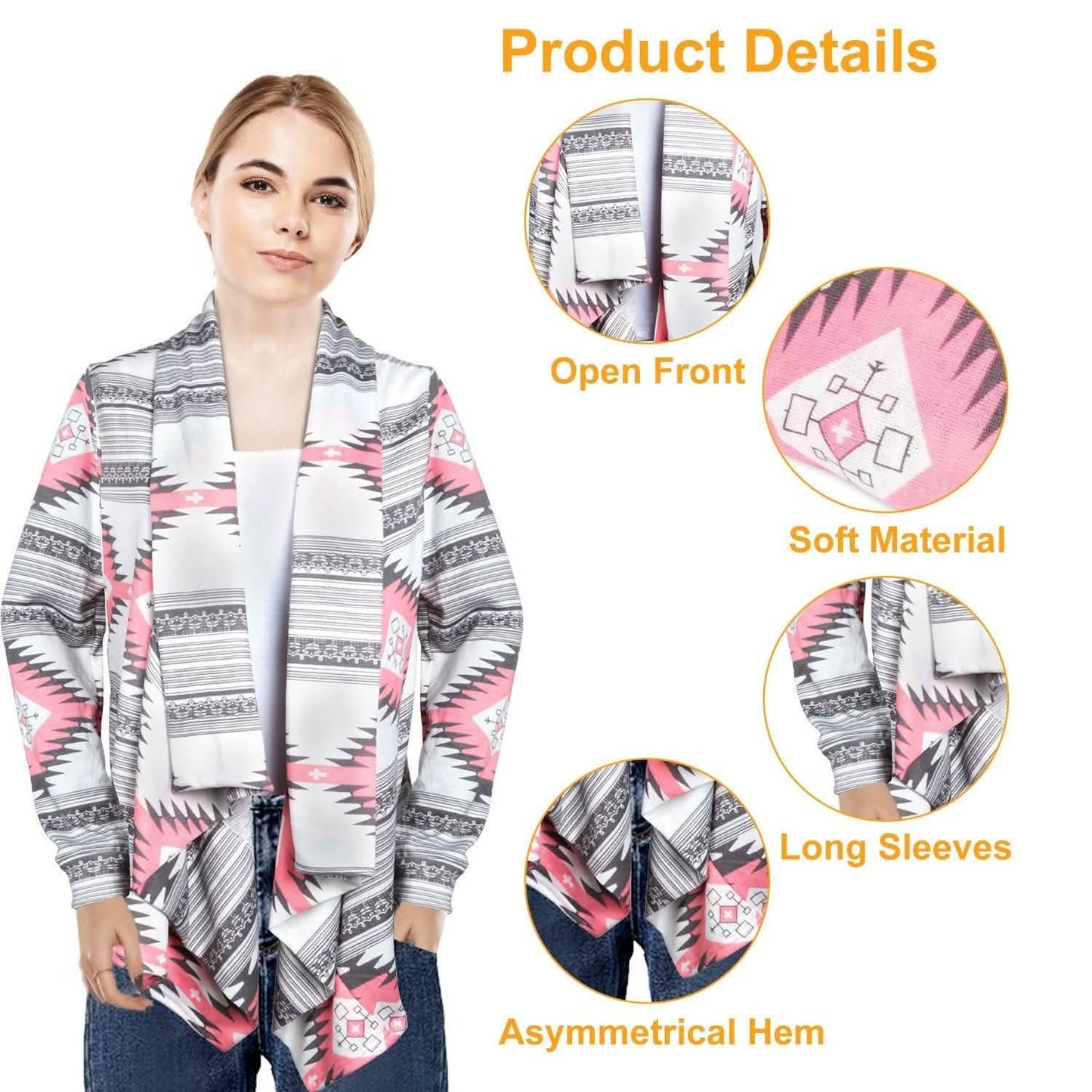Women Open Front Long Sleeve Cardigan DailySale