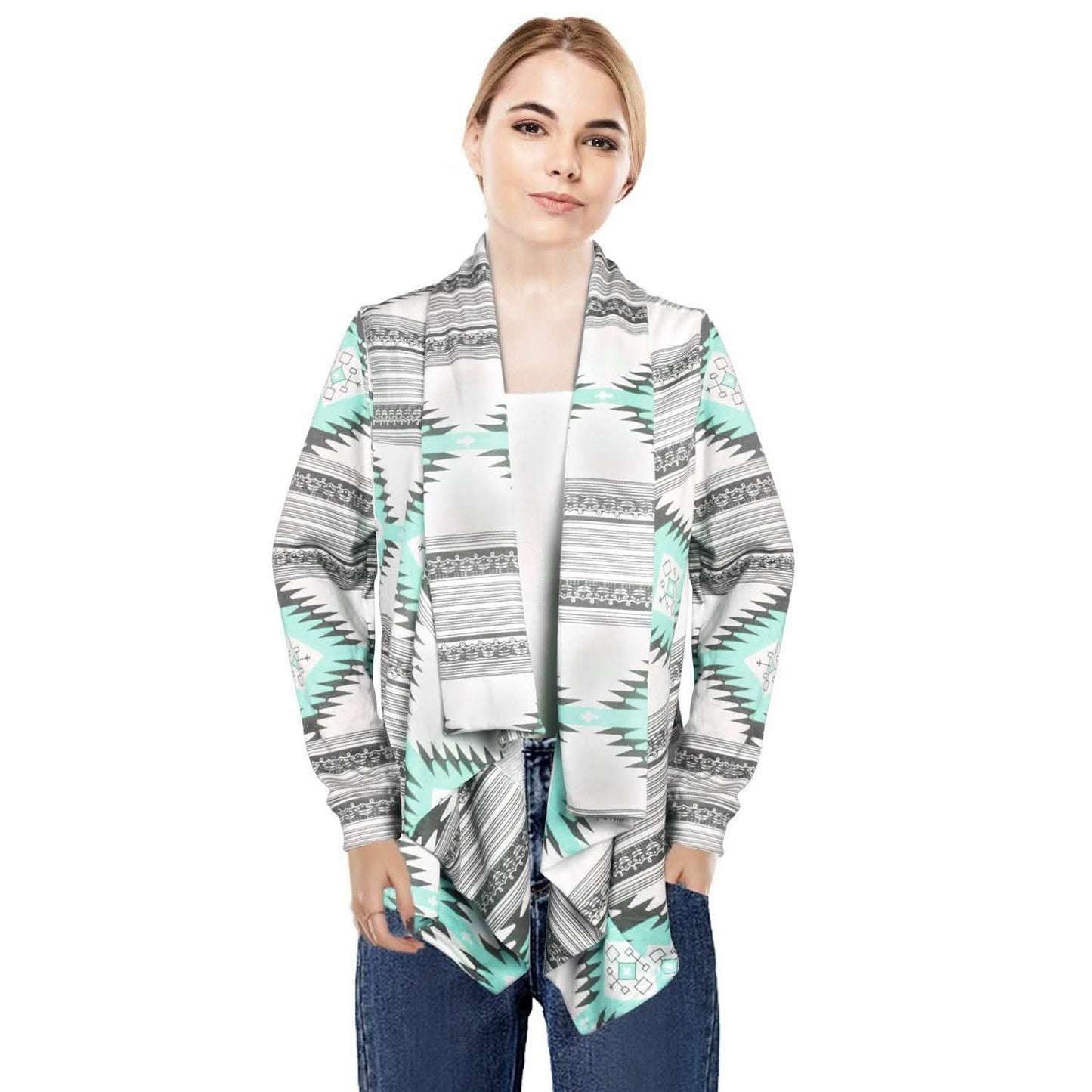 Women Open Front Long Sleeve Cardigan DailySale