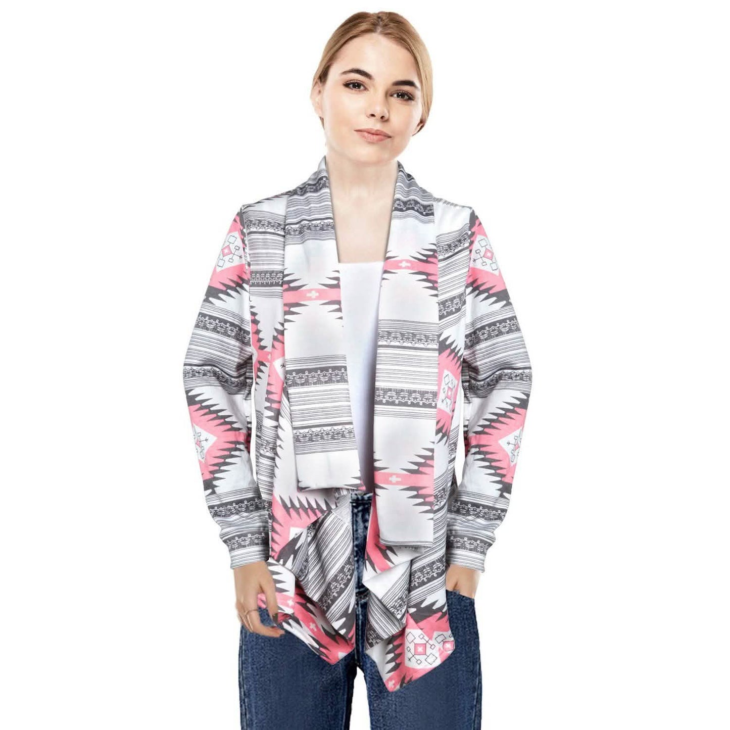 Women Open Front Long Sleeve Cardigan DailySale