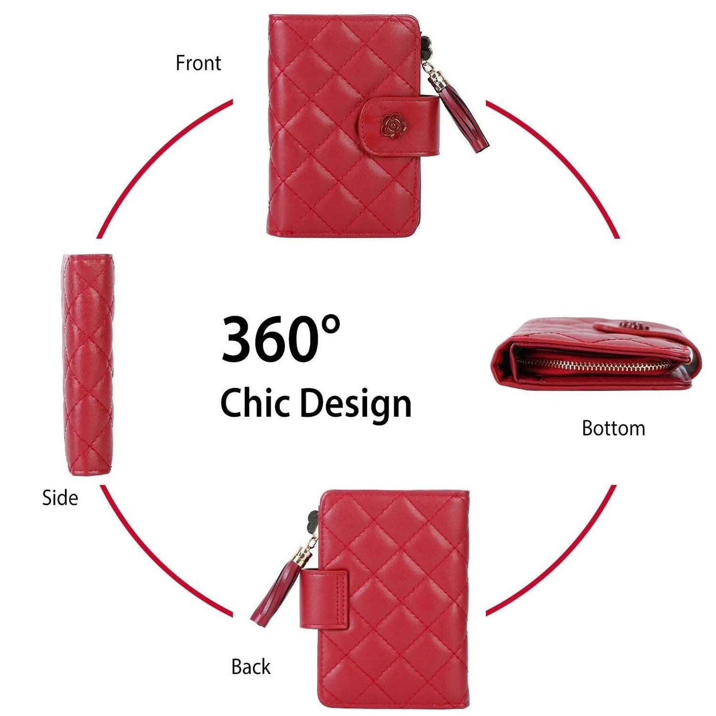 Women PU Leather Clutch Wallet DailySale