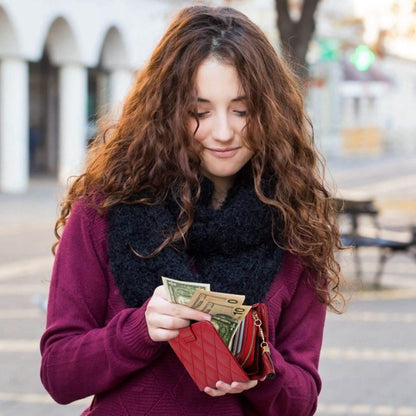 Women PU Leather Clutch Wallet DailySale