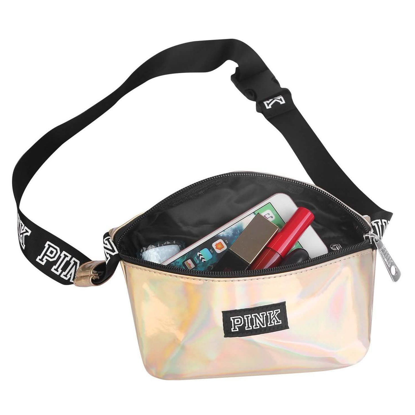 Women Shiny Leather Waist Pack Bag DailySale