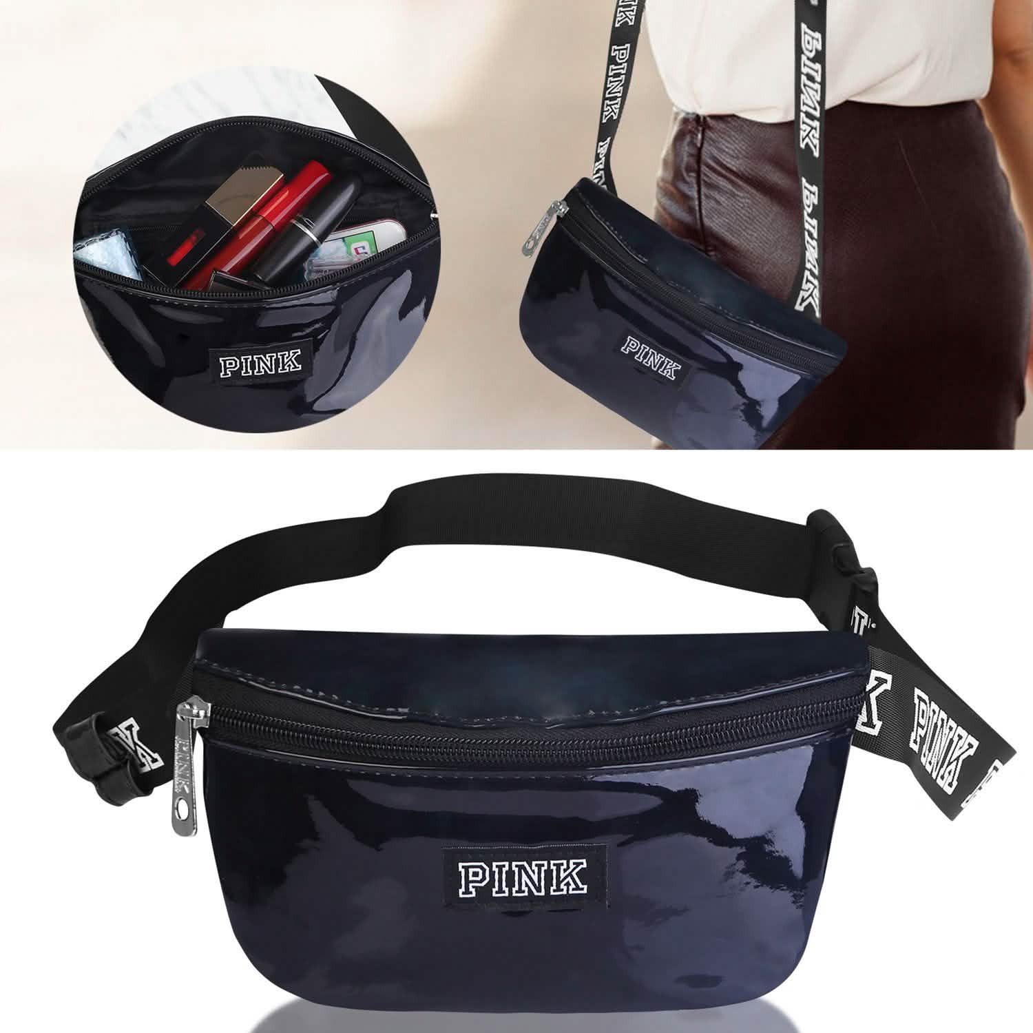 Women Shiny Leather Waist Pack Bag DailySale