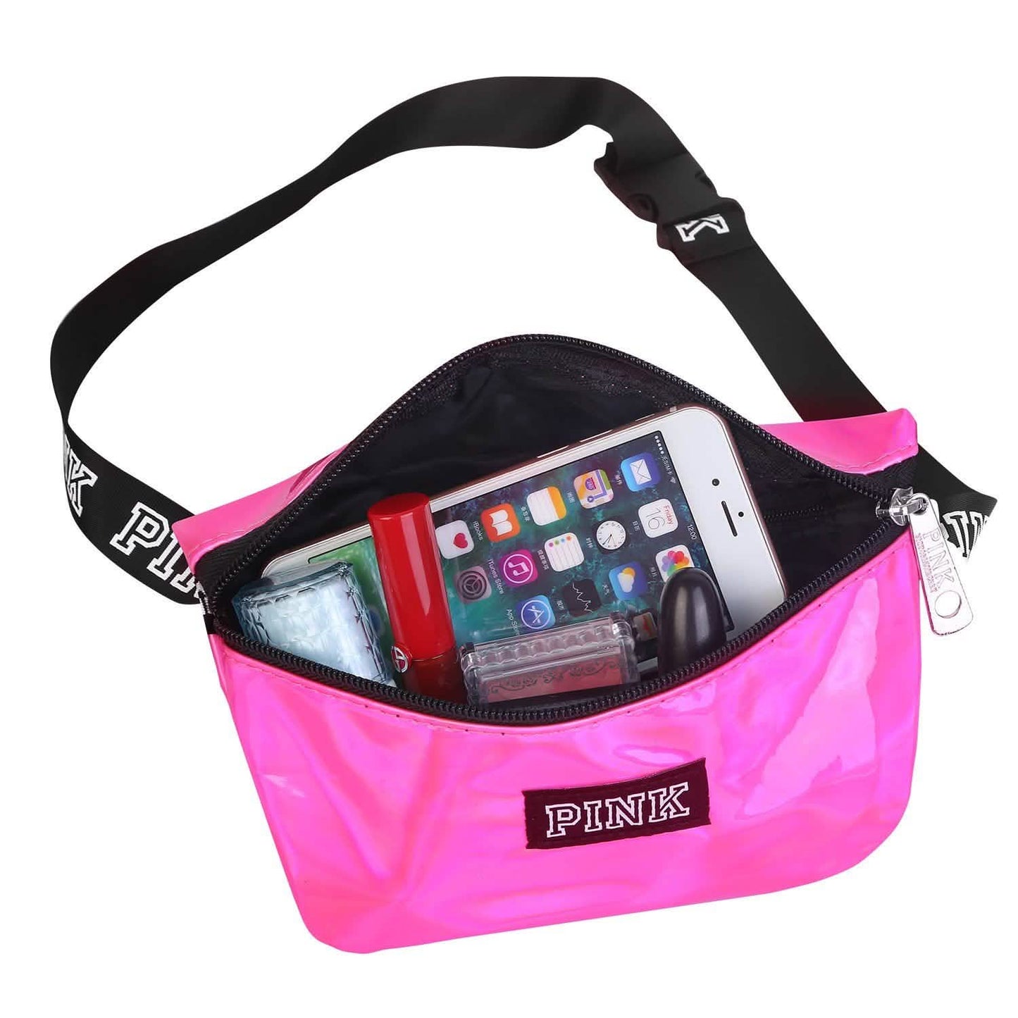 Women Shiny Leather Waist Pack Bag DailySale