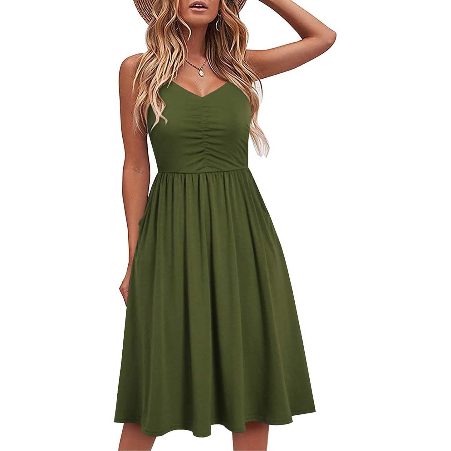 Women Sleeveless Cotton Summer Beach Dress DailySale
