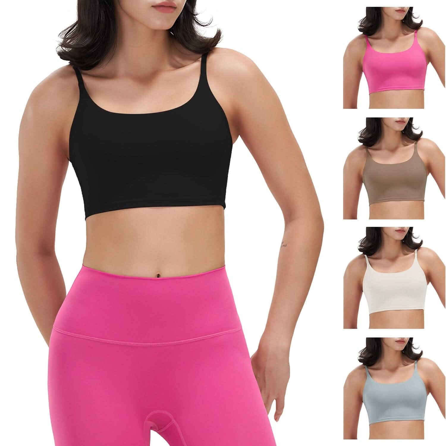 Women Strap Sport Bras Padded Strappy Tank Tops DailySale