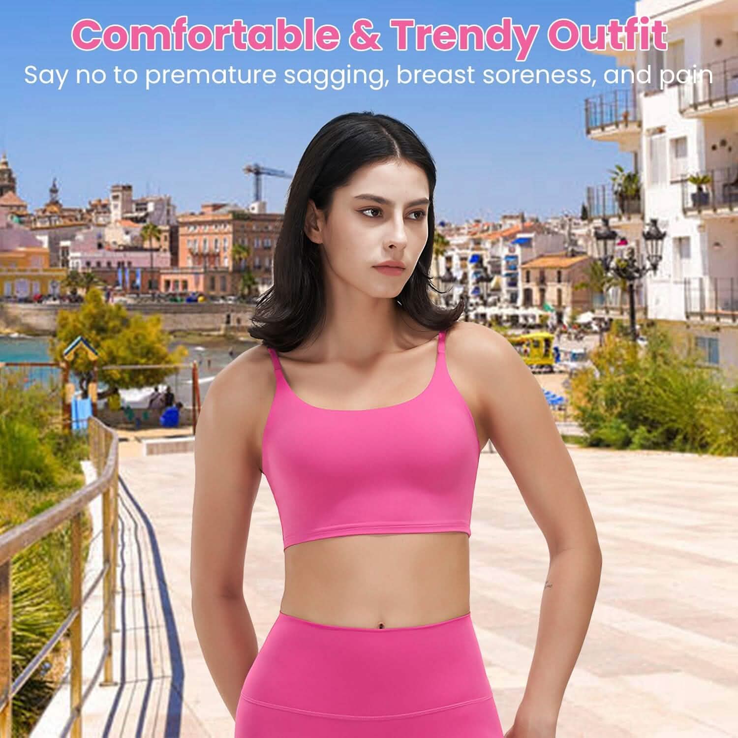 Women Strap Sport Bras Padded Strappy Tank Tops DailySale