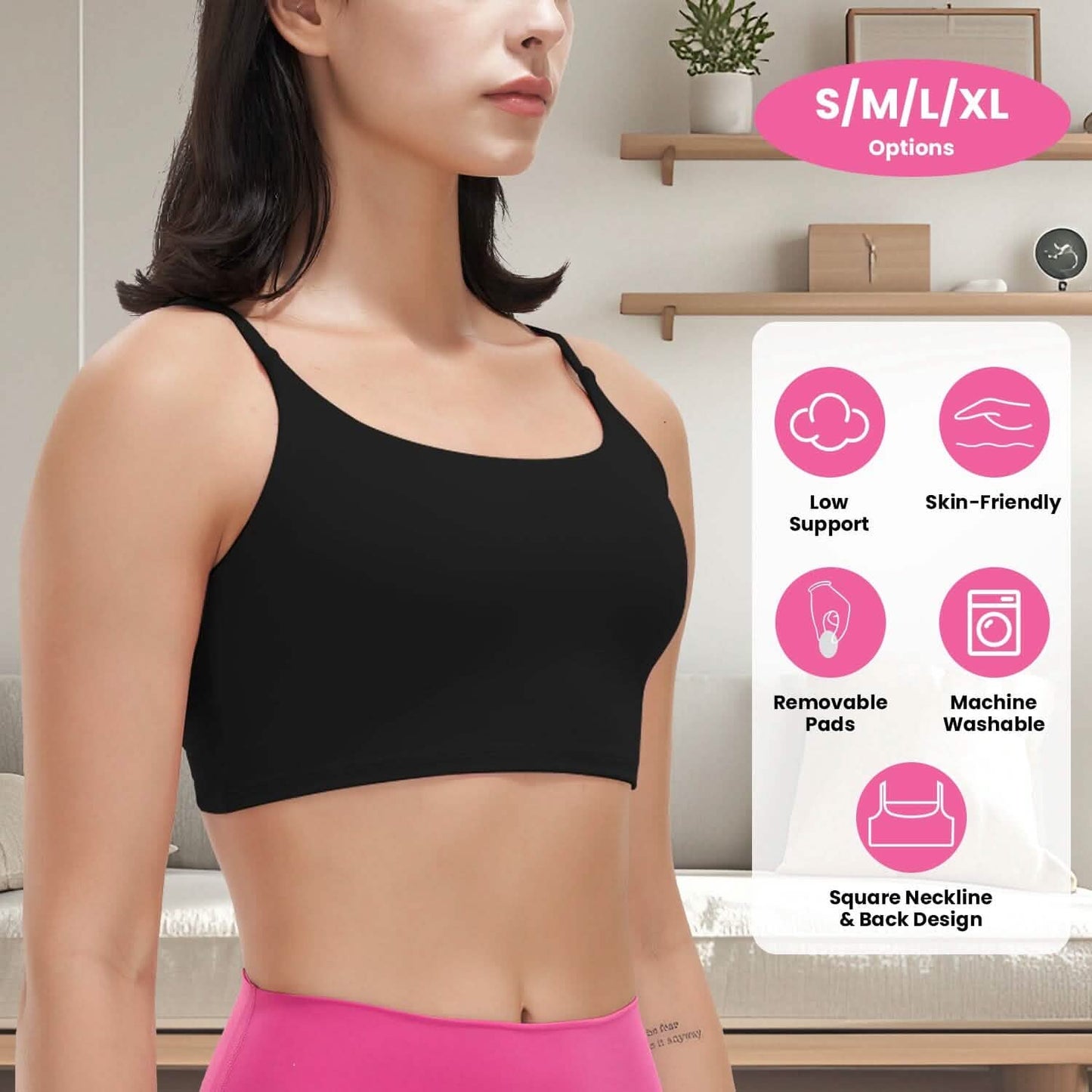 Women Strap Sport Bras Padded Strappy Tank Tops DailySale