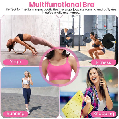 Women Strap Sport Bras Padded Strappy Tank Tops DailySale