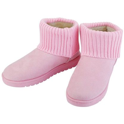 Women Suede Mid-Calf Snow Boot with Anti-slip Rubber Base DailySale