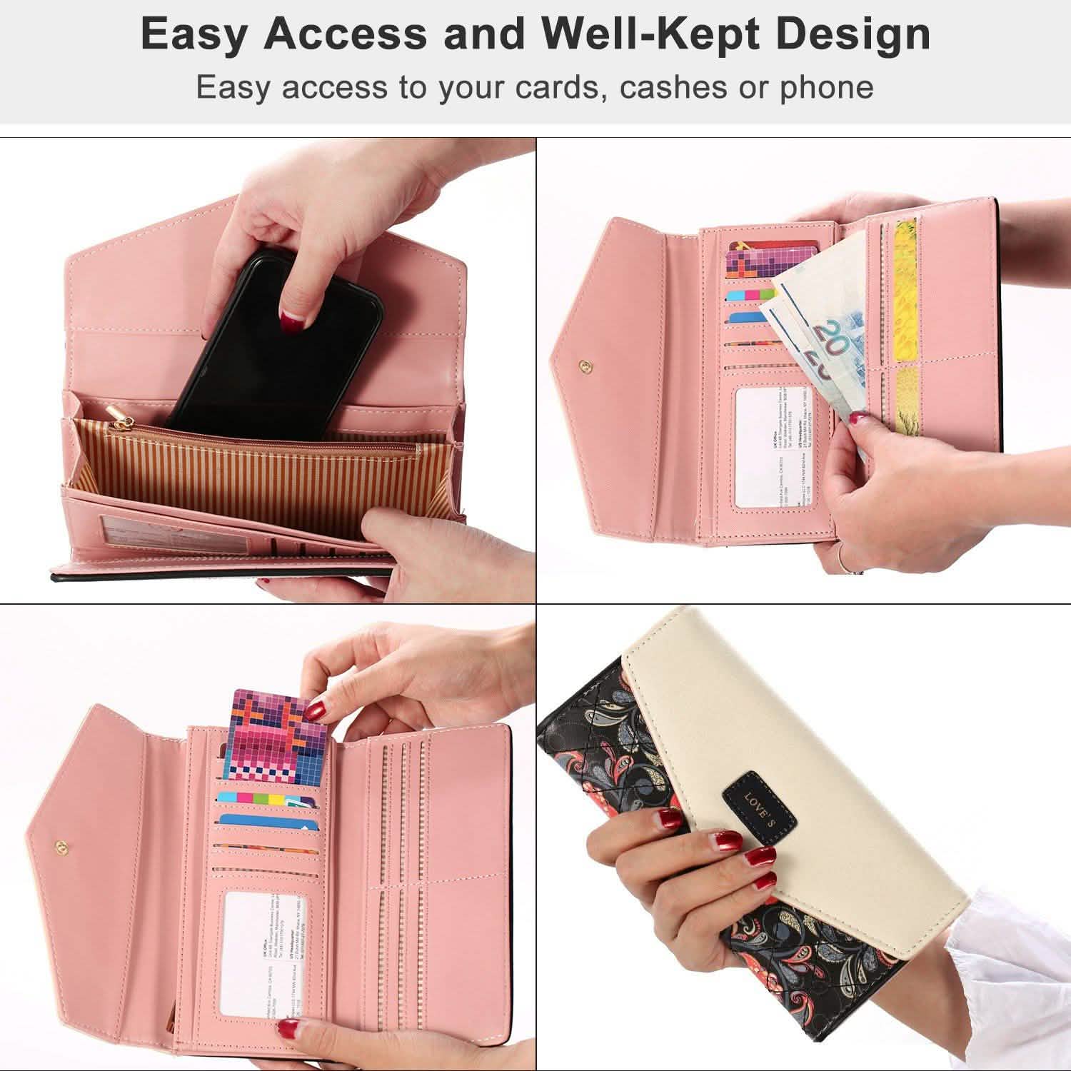 Women Wallet Soft Leather Trifold Clutch Purse DailySale