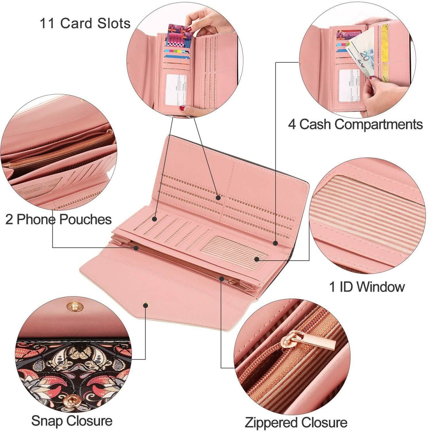 Women Wallet Soft Leather Trifold Clutch Purse DailySale