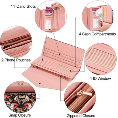 Women Wallet Soft Leather Trifold Clutch Purse DailySale