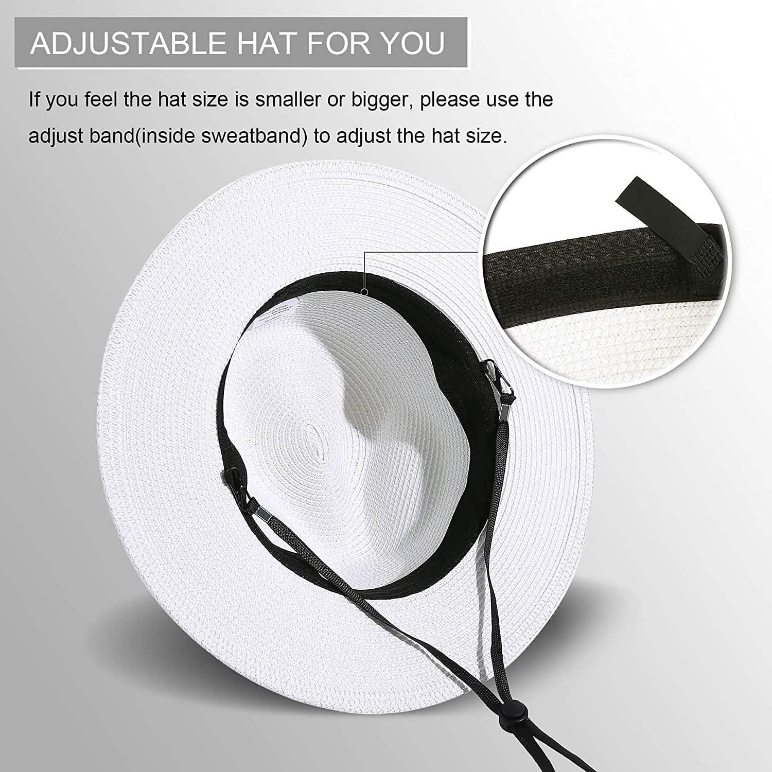 Women Wide Brim Straw Panama Roll up Hat DailySale