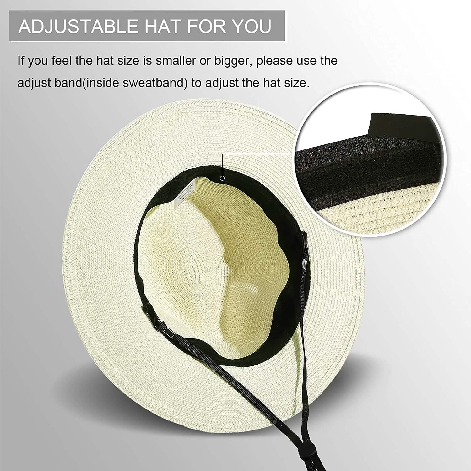 Women Wide Brim Straw Panama Roll up Hat DailySale