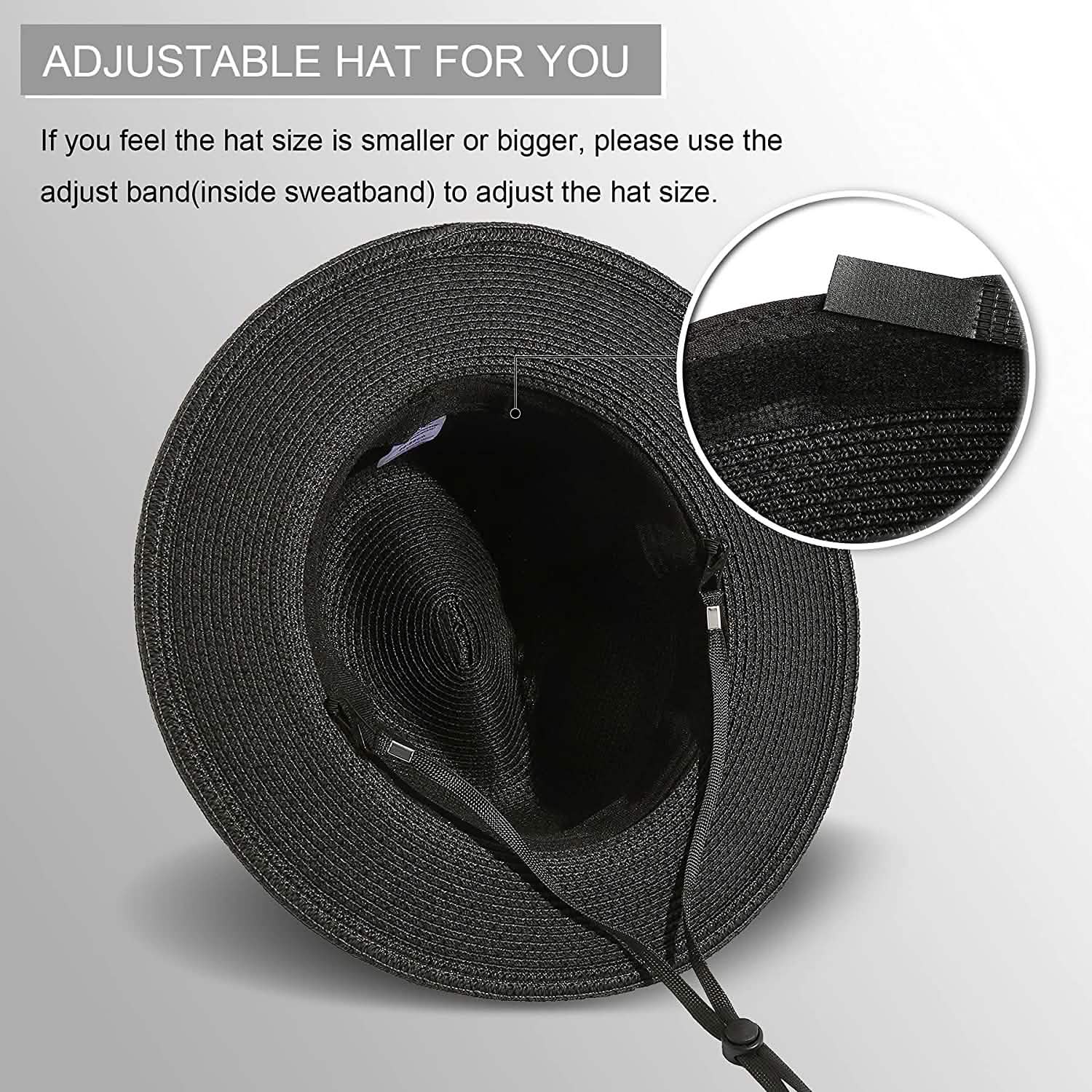 Women Wide Brim Straw Panama Roll up Hat DailySale