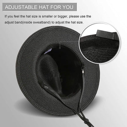 Women Wide Brim Straw Panama Roll up Hat DailySale