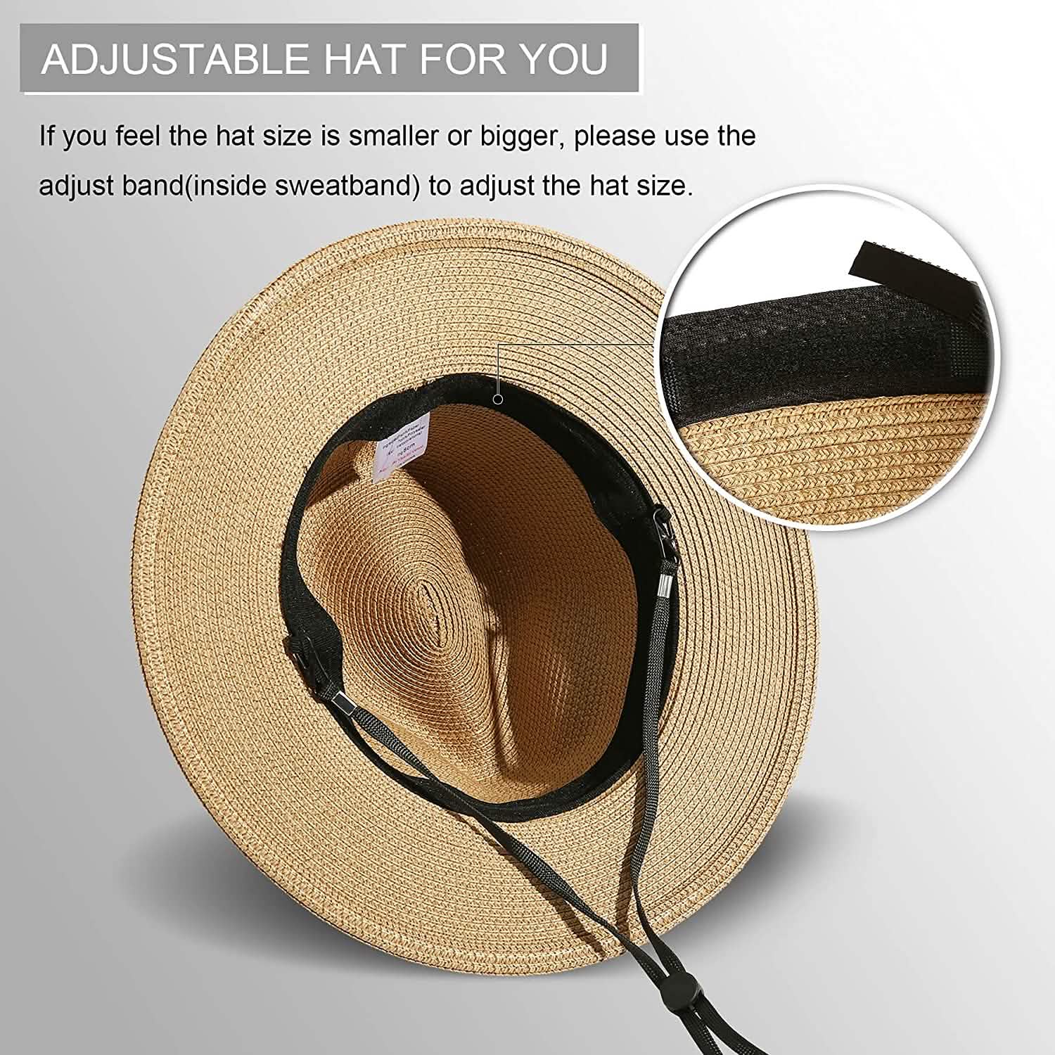 Women Wide Brim Straw Panama Roll up Hat DailySale