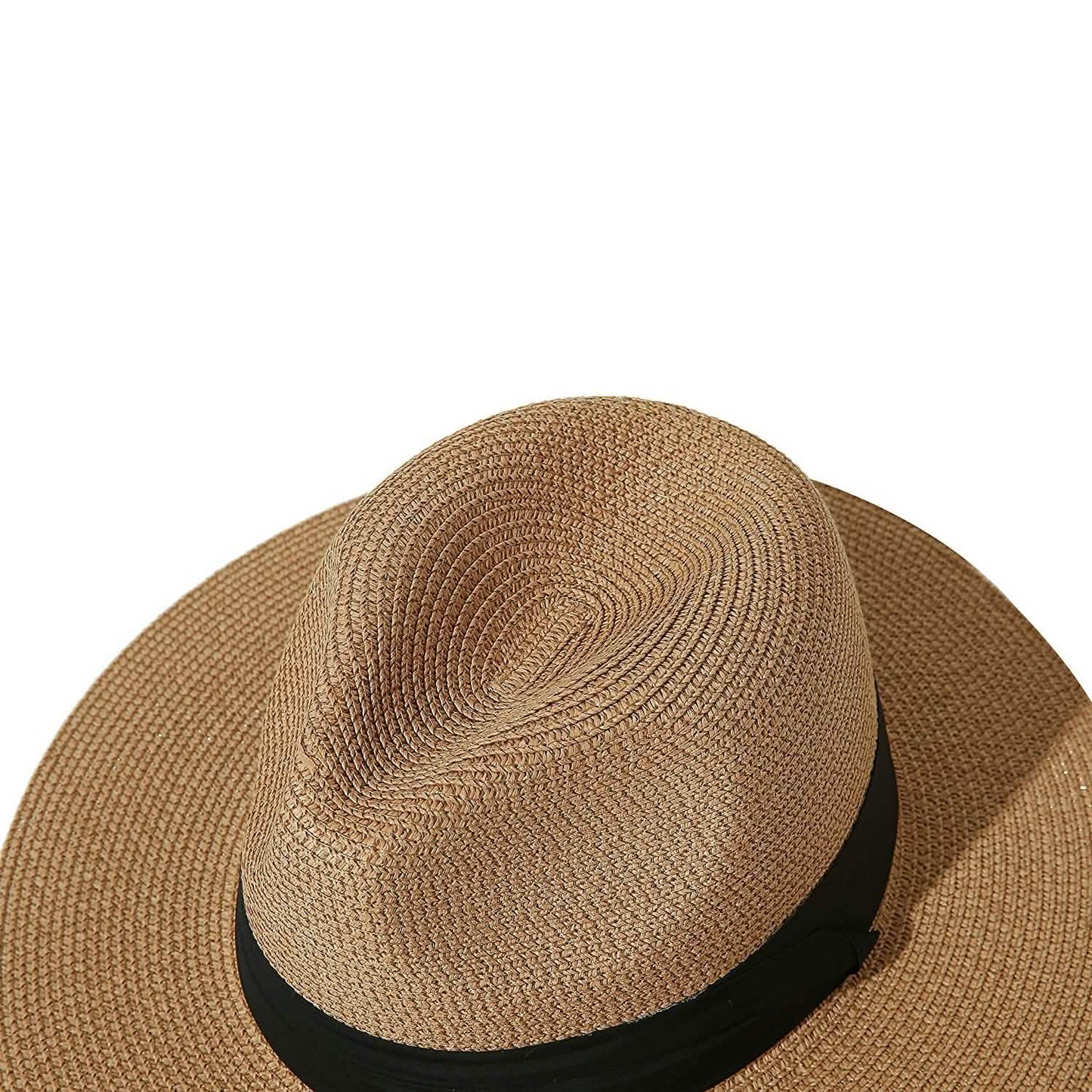 Women Wide Brim Straw Panama Roll up Hat DailySale