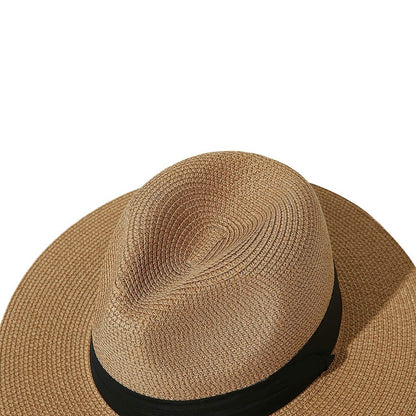 Women Wide Brim Straw Panama Roll up Hat DailySale