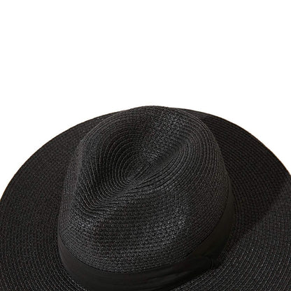 Women Wide Brim Straw Panama Roll up Hat DailySale