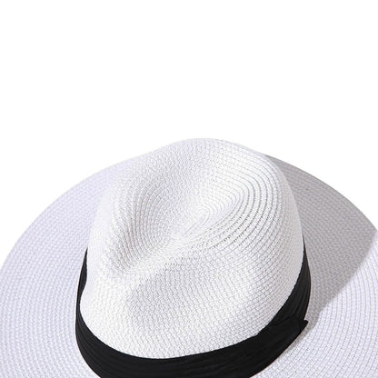 Women Wide Brim Straw Panama Roll up Hat DailySale