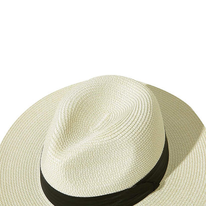 Women Wide Brim Straw Panama Roll up Hat DailySale