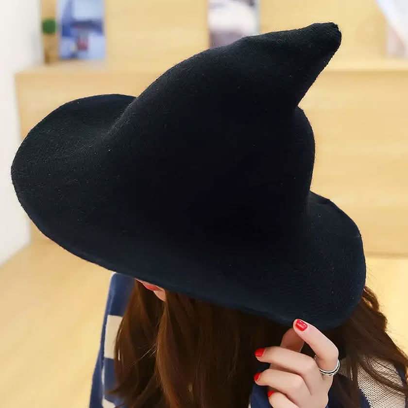 Women Winter Warm Knitted Wool Witch Hat Cap DailySale