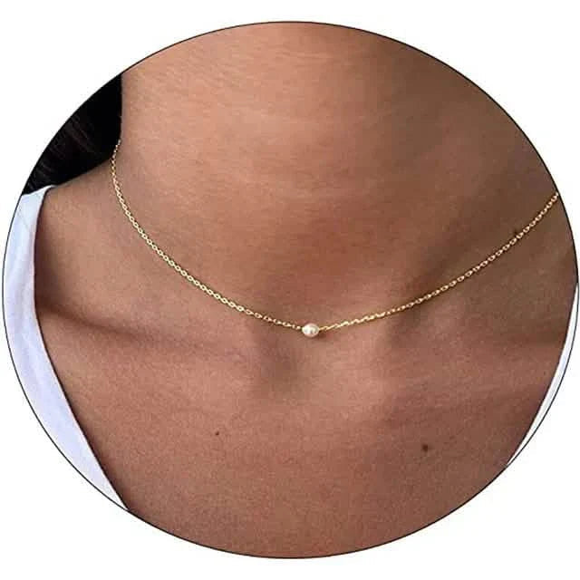 Women's 14K-Gold-Plated Dainty Pearl Pendant Necklace DailySale