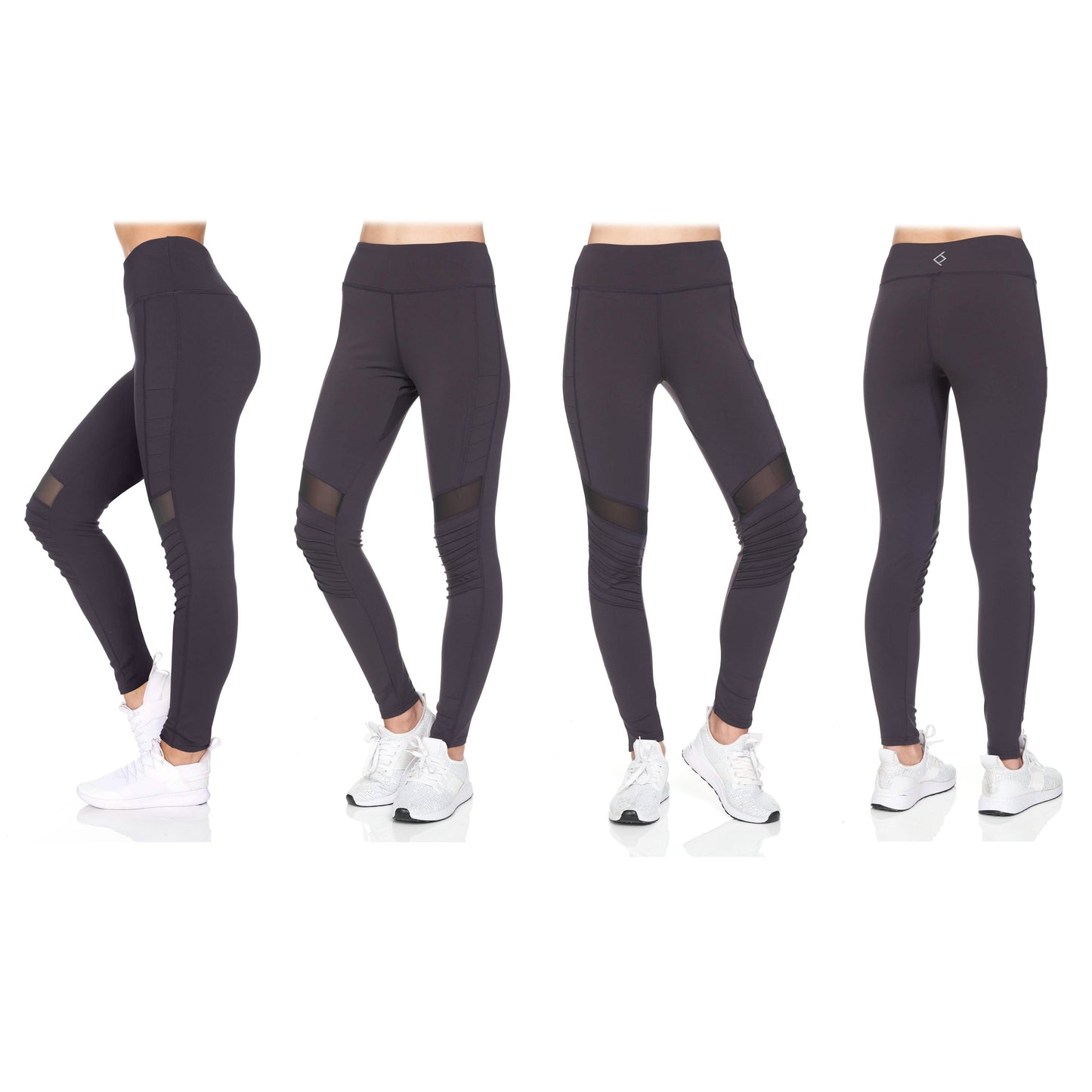 Women's 2-Pack Women's High Waist Active Full Length Leggings with Motto DailySale