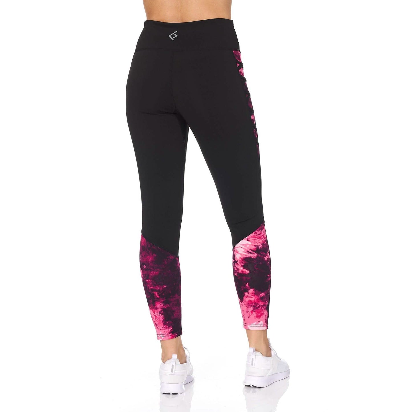 Women's 7/8 Highwaist Marble Leggings with Lattice Detail DailySale