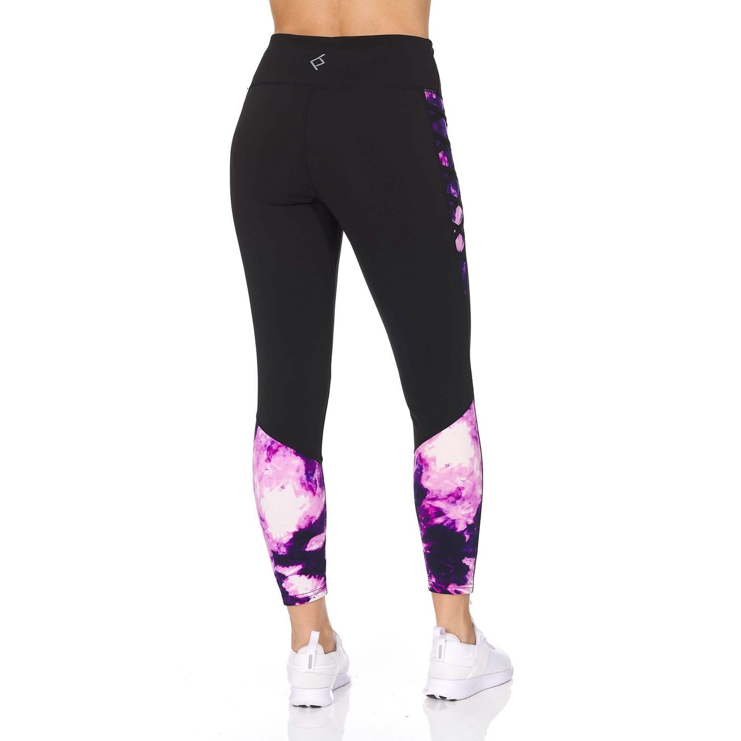 Women's 7/8 Highwaist Marble Leggings with Lattice Detail DailySale