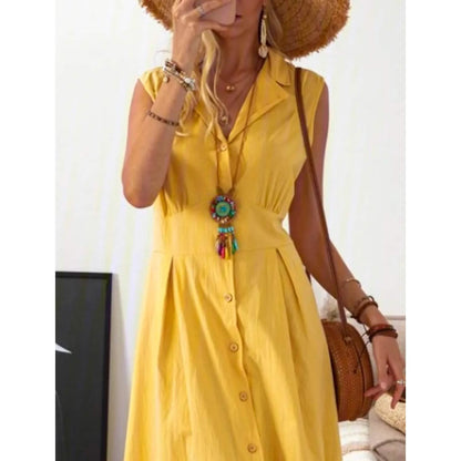 Women's A-Line Shirt Collar Casual Dress DailySale