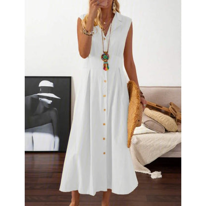 Women's A-Line Shirt Collar Casual Dress DailySale