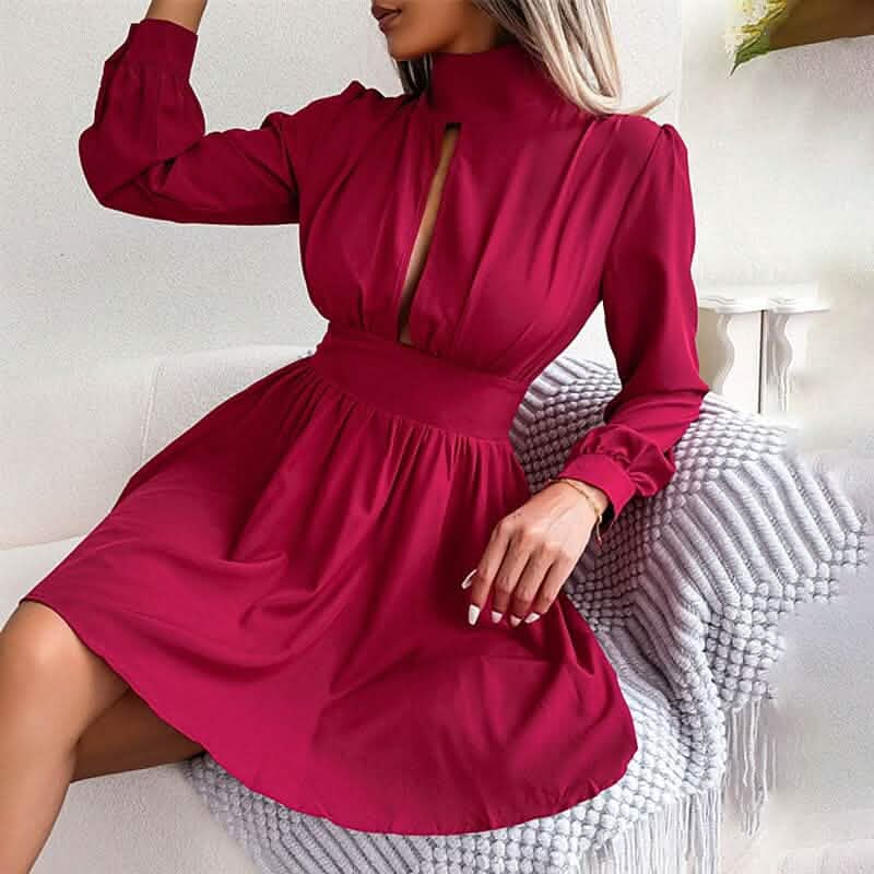 Women's A Line Turtleneck Mini Dress DailySale