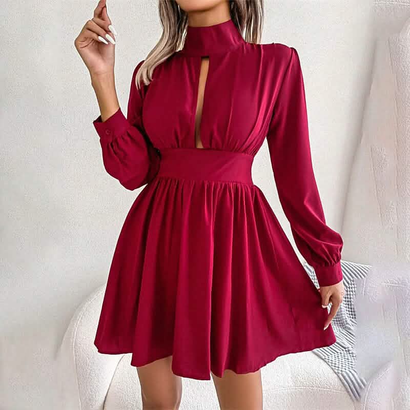 Women's A Line Turtleneck Mini Dress DailySale
