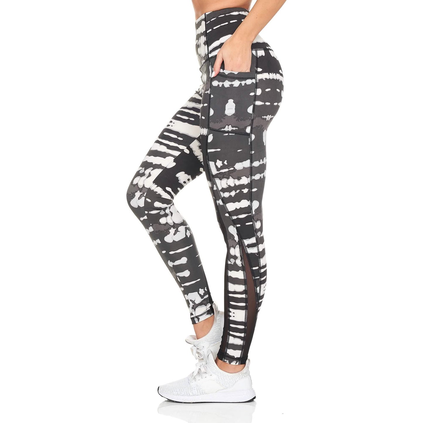 Women's Active High Rise Printed Leggings With Pockets DailySale