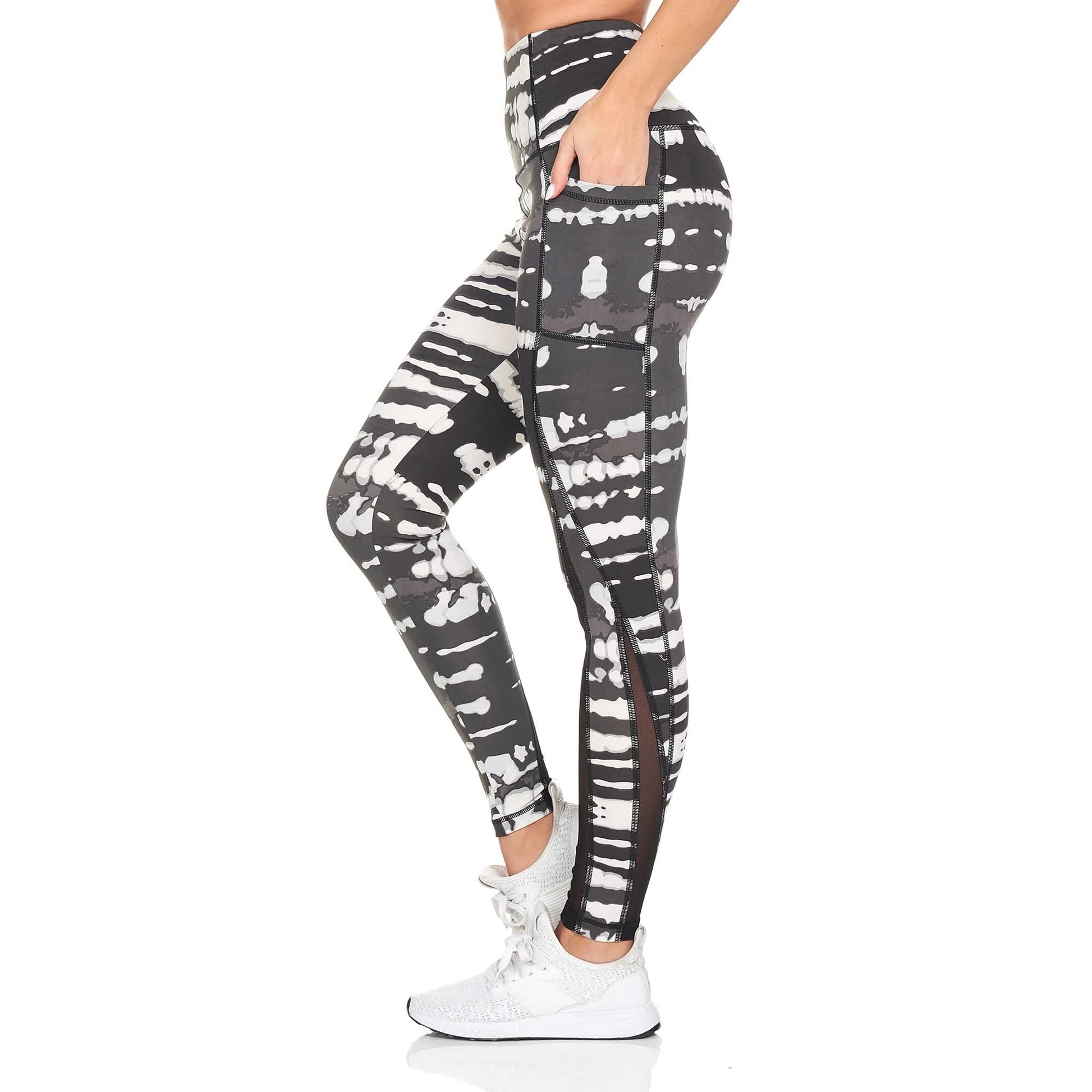 Women's Active High Rise Printed Leggings With Pockets DailySale