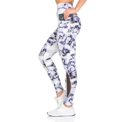 Women's Active High Rise Printed Leggings With Pockets DailySale