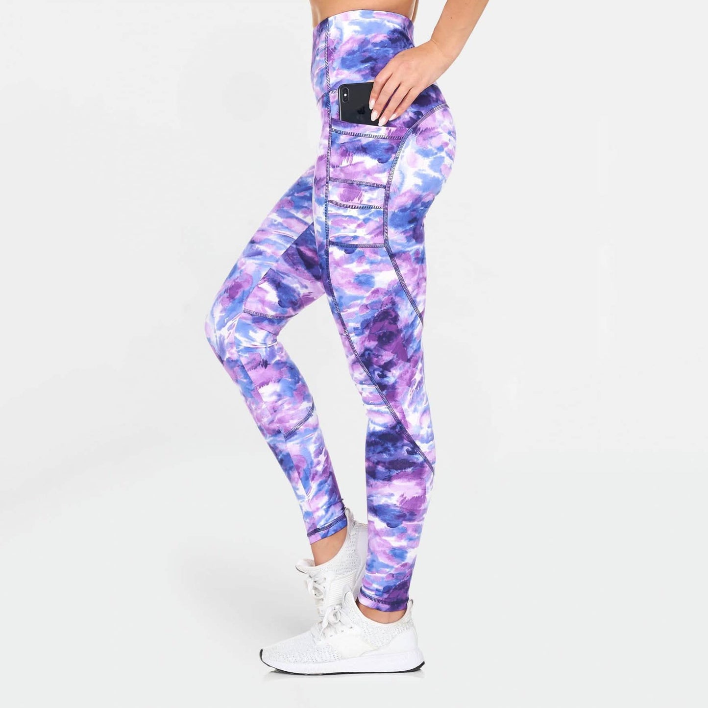 Women's Active High Rise Printed Leggings with Pockets DailySale